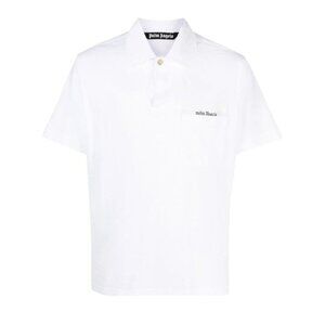 Palm Angels Sartorial Tape Cotton Polo Shirt white mens size Medium New with tag